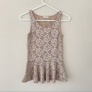 Soprano | Peplum Cream Tank | small